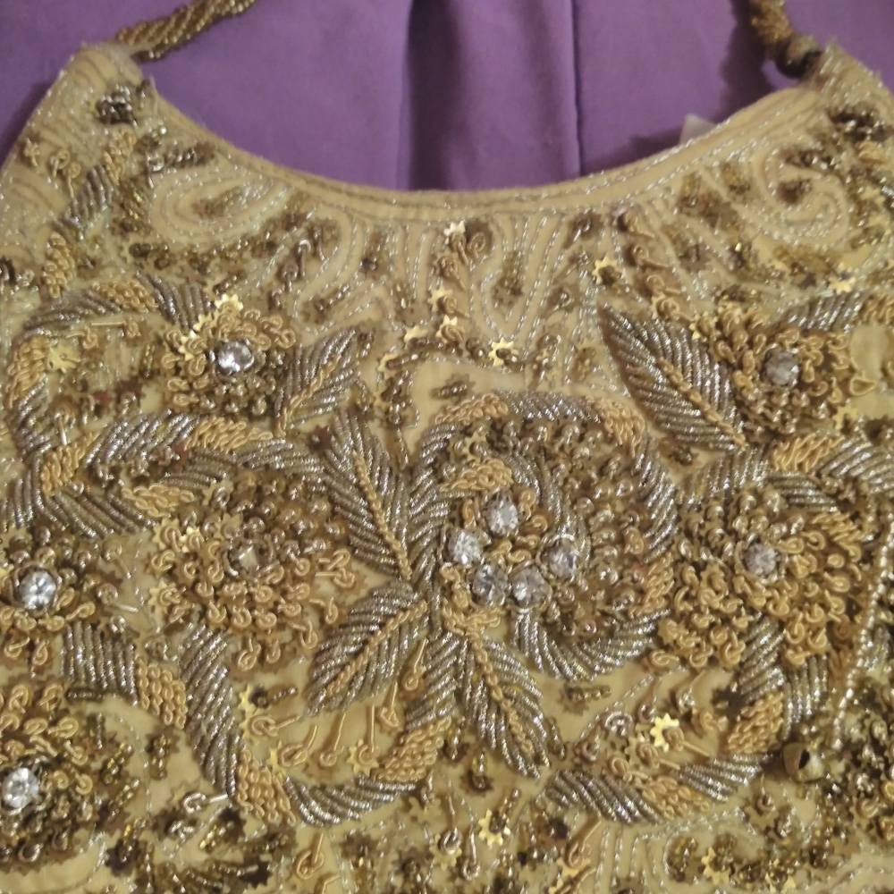 Hand bag, gold and silver